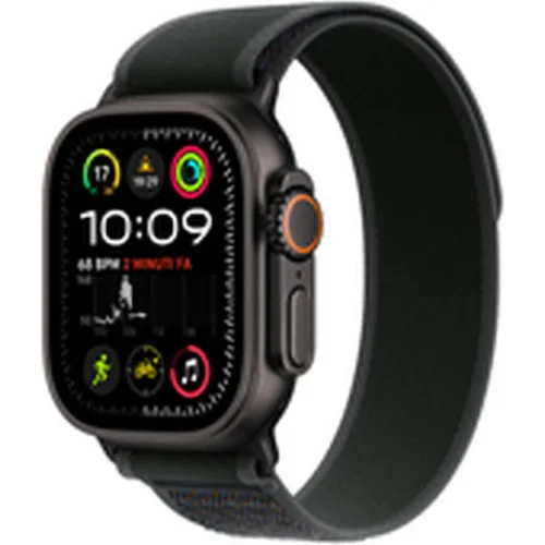 Apple Watch Ultra 2 2024 Titanium 49mm Αδιάβροχο με eSIM και Παλμογράφο (Black με Black Trail Loop - S/M)