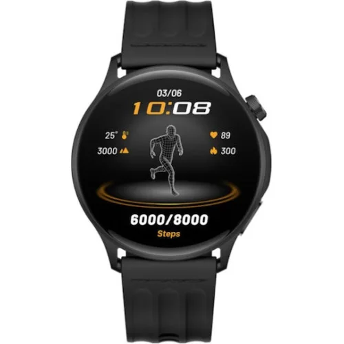 Oppo Watch S Stainless Steel 44mm Αδιάβροχο με Παλμογράφο (Phantom Black)