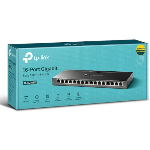 TP-LINK TL-SG116E v1.2 Unmanaged L2 Switch με 16 Θύρες Gigabit (1Gbps) Ethernet