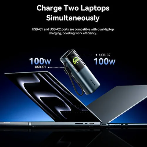 Vention Powerhive 27000mAh 200W με Θύρα USB-A και Θύρα USB-C Μαύρο