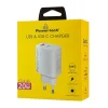 Powertech Φορτιστής Χωρίς Καλώδιο GaN με Θύρα USB-A και Θύρα USB-C 20W Power Delivery / Quick Charge 3.0 Λευκός (PT-1437)