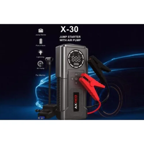 Axred X-30 Φορητός Εκκινητής Μπαταρίας Αυτοκινήτου 24000mAh με Power Bank / USB / Τρόμπα 12VΚωδικός: AXRX-30