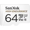 Sandisk High Endurance microSDXC 64GB U3 V30 UHS-I 100MB/s με αντάπτορα