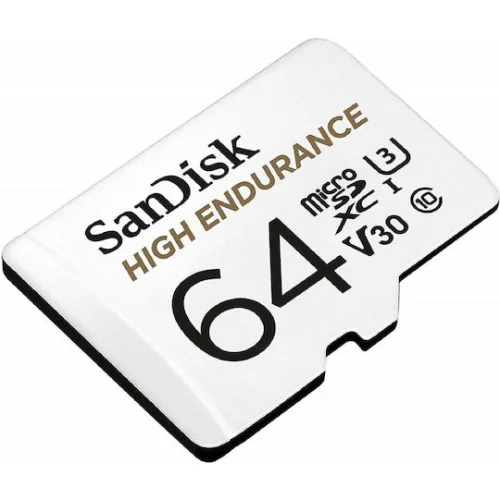 Sandisk High Endurance microSDXC 64GB U3 V30 UHS-I 100MB/s με αντάπτορα