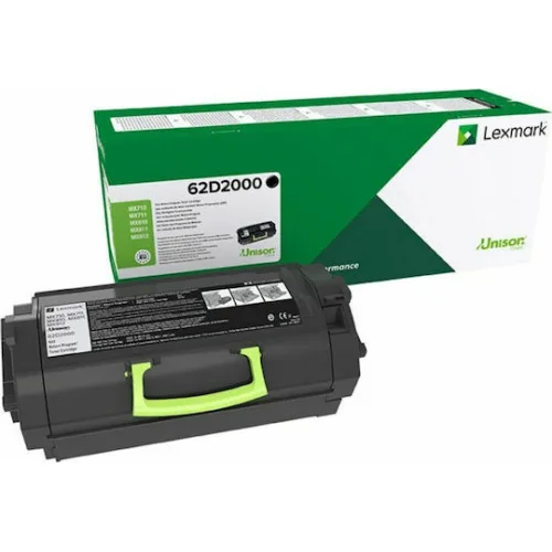 Lexmark 622 Γνήσιο Toner Laser Εκτυπωτή Μαύρο Return Program 6000 Σελίδων 62D2000