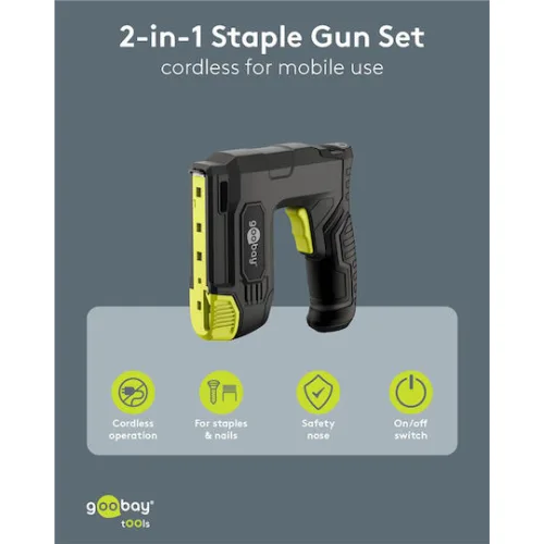 Goobay Καρφωτικό Μπαταρίας 5V για Καρφιά και Συνδετήρες