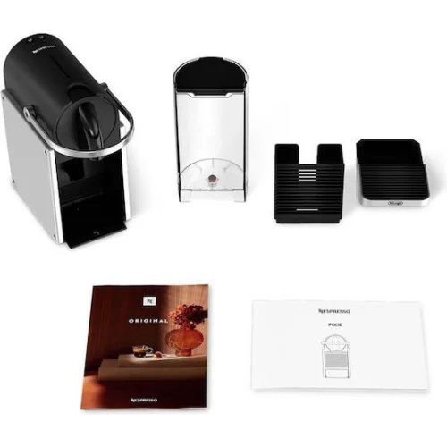 De'Longhi Pixie Καφετιέρα για Κάψουλες Nespresso Πίεσης 19bar SilverΚωδικός: EN127.S