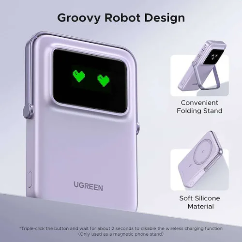 Ugreen PB571 Power Bank 5000mAh 18W με Θύρα USB-C Μωβ