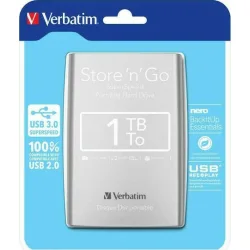 Verbatim Store 'n' Go USB 3.0 Εξωτερικός HDD 1TB 2.5" Ασημί