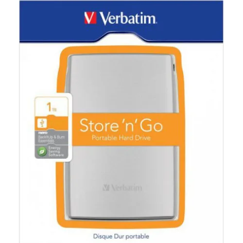 Verbatim Store 'n' Go USB 3.0 Εξωτερικός HDD 1TB 2.5" Ασημί