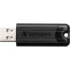 Verbatim PinStripe 64GB USB 3.0 Stick Μαύρο