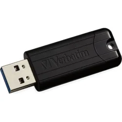 Verbatim PinStripe 64GB USB 3.0 Stick Μαύρο