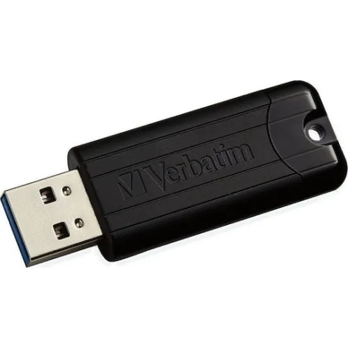 Verbatim PinStripe 64GB USB 3.0 Stick Μαύρο