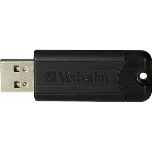 Verbatim PinStripe 64GB USB 3.0 Stick Μαύρο