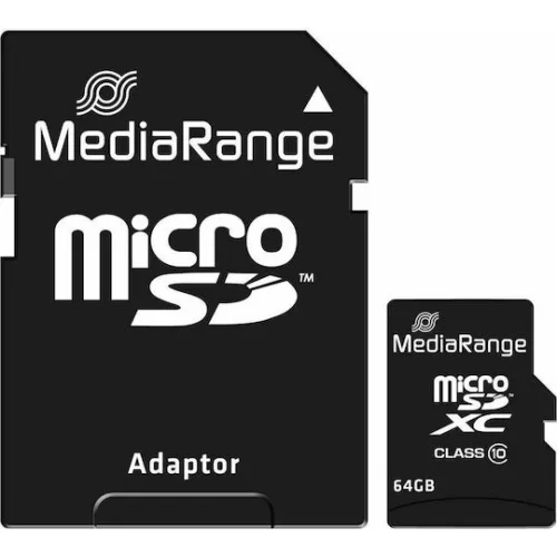 MediaRange microSDXC 64GB Class 10 A1 High Speed 60MB/s με αντάπτορα