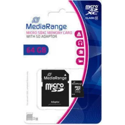 MediaRange microSDXC 64GB Class 10 A1 High Speed 60MB/s με αντάπτορα
