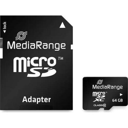 MediaRange microSDXC 64GB Class 10 A1 High Speed 60MB/s με αντάπτορα