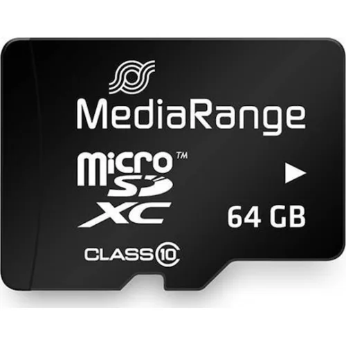 MediaRange microSDXC 64GB Class 10 A1 High Speed 60MB/s με αντάπτορα