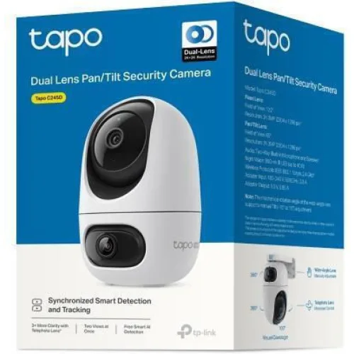 TP-LINK TAPO C245D IP Κάμερα Παρακολούθησης Wi-Fi 3+3MP με Αμφίδρομη Επικοινωνία