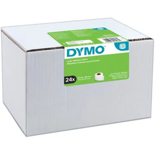 Dymo 13187 260 Αυτοκόλλητες Ετικέτες σε Ρολό για Εκτυπωτή Ετικετών 89x36mm 24τμχΚωδικός: S0722390