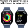 Apple Watch Series 10 Aluminium 46mm Αδιάβροχο με Παλμογράφο (Silver με Denim Sport Band - M/L)