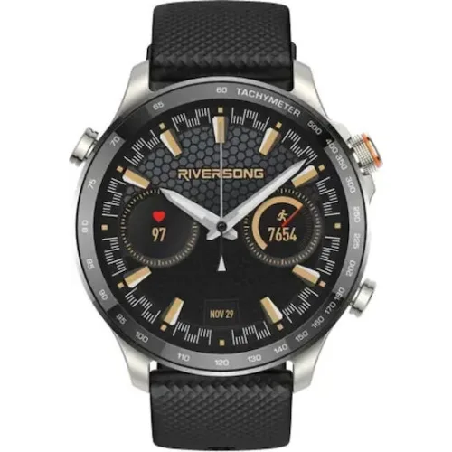 Riversong Motive 10 GT Smartwatch με Παλμογράφο (Μαύρο)