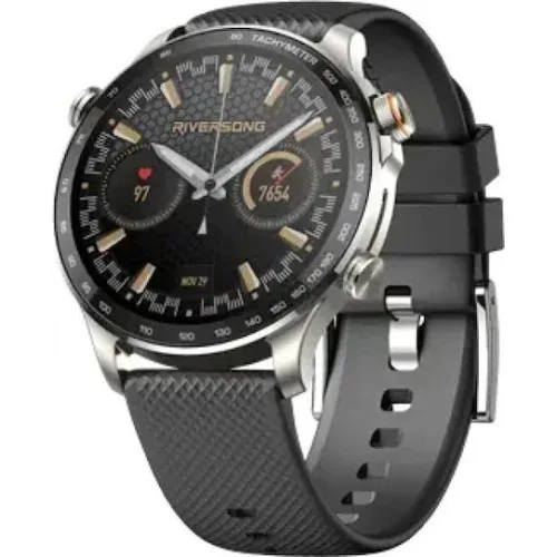 Riversong Motive 10 GT Smartwatch με Παλμογράφο (Μαύρο)