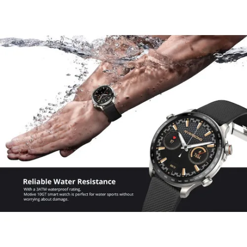 Riversong Motive 10 GT Smartwatch με Παλμογράφο (Μαύρο)
