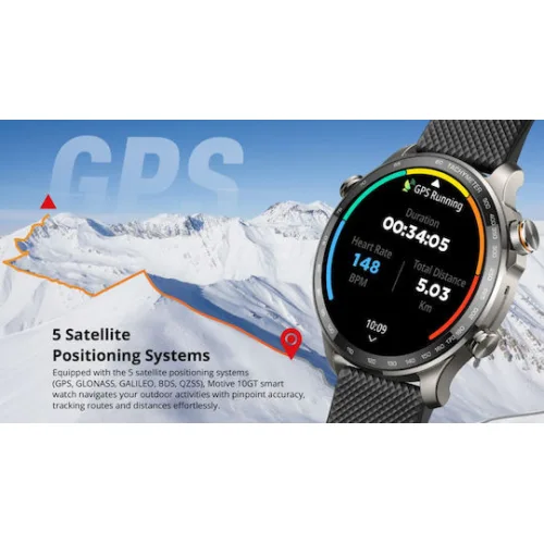 Riversong Motive 10 GT Smartwatch με Παλμογράφο (Μαύρο)