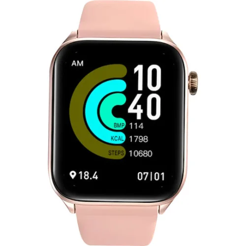 Riversong Motive 9E Smartwatch με Παλμογράφο (Ροζ Χρυσό)