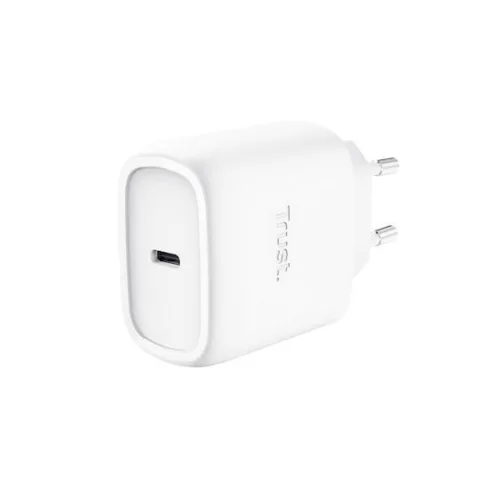 Trust Φορτιστής Χωρίς Καλώδιο GaN με Θύρα USB-C 45W Power Delivery Λευκός (Maxo)