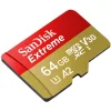 Sandisk Extreme microSDXC 64GB U3 V30 A2 UHS-I 170MB/s με αντάπτορα