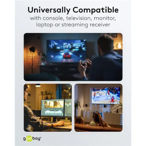 Goobay Cable HDMI male - HDMI male 2m ΜαύροΚωδικός: 80094