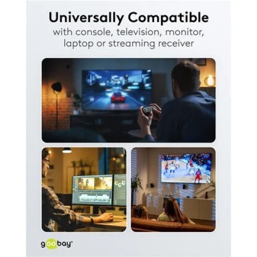Goobay Cable HDMI male - HDMI male 2m ΜαύροΚωδικός: 80094