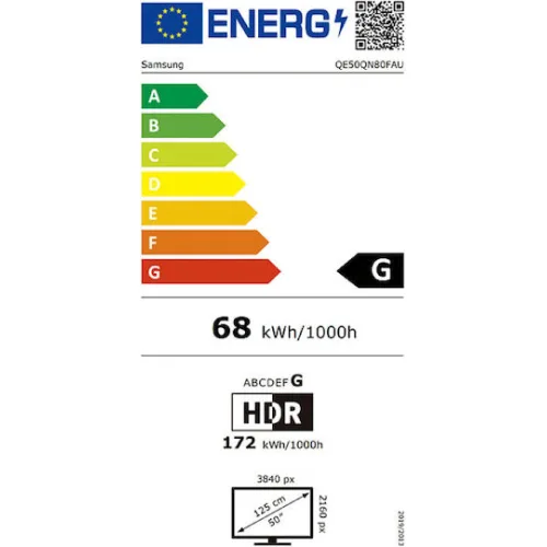 Samsung Smart Τηλεόραση 50" 4K UHD Neo QLED QN80F HDR (2025) QE50QN80FAUXXH