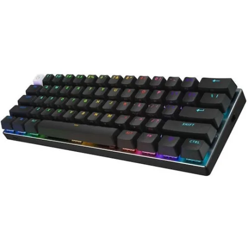 Logitech PRO X 60 Ασύρματο Οπτικό Gaming Πληκτρολόγιο 60% με GX Brown διακόπτες και RGB φωτισμό (International English)