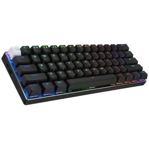 Logitech PRO X 60 Ασύρματο Οπτικό Gaming Πληκτρολόγιο 60% με GX Brown διακόπτες και RGB φωτισμό (International English)