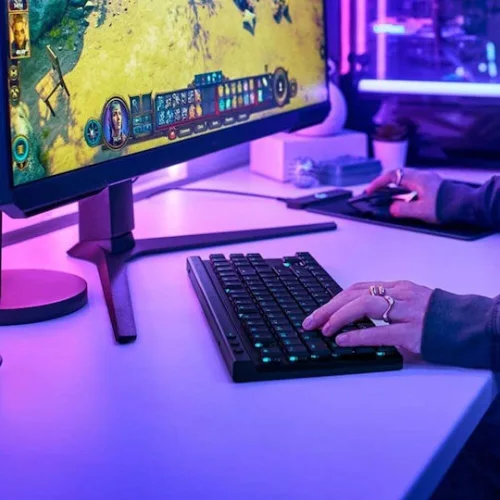 Logitech G515 Lightspeed Ασύρματο Gaming Μηχανικό Πληκτρολόγιο Tenkeyless με GL Tactile διακόπτες και RGB φωτισμό (Αγγλικό US)