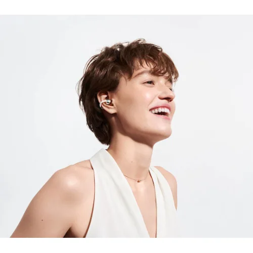 Huawei FreeClip 2 Open Ear Bluetooth Handsfree Ακουστικά με Αντοχή στον Ιδρώτα και Θήκη Φόρτισης Λευκά