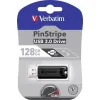 Verbatim PinStripe 128GB USB 3.0 Stick Μαύρο