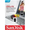 Sandisk Ultra Fit 128GB USB 3.1 Stick Μαύρο