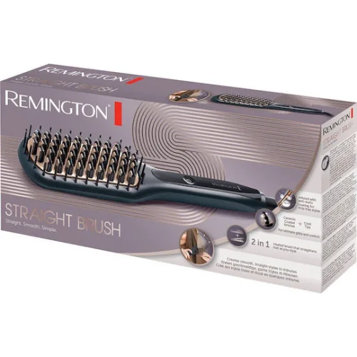 Remington Straight Brush Κεραμική Ηλεκτρική Βούρτσα για Ίσιωμα