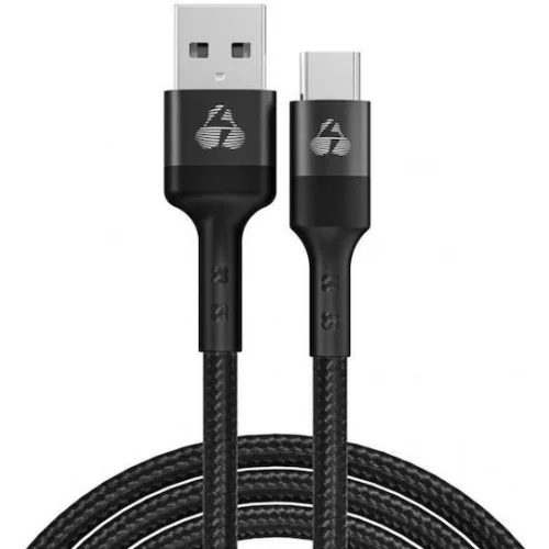 Powertech USB 2.0 Cable USB-C male - USB-A 60W PD Μαύρο 1.5m PTR-0169