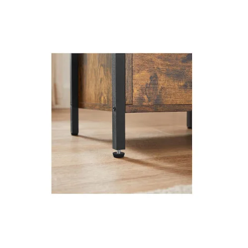 Κομοδίνο Ξύλινο με Μεταλλικά Πόδια Καφέ 38x28x60cmΚωδικός: LET521B01