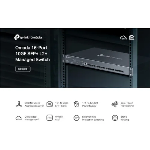 TP-LINK Jetstream TL-SX3016F v1.2 Managed L2 Switch και 16 SFP Θύρες