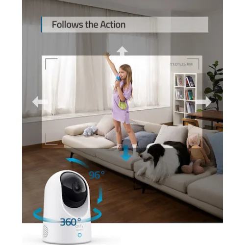 Eufy T8410322 IP Κάμερα Παρακολούθησης Wi-Fi Full HD+ 4MP με Αμφίδρομη Επικοινωνία και Φακό 2.4mm