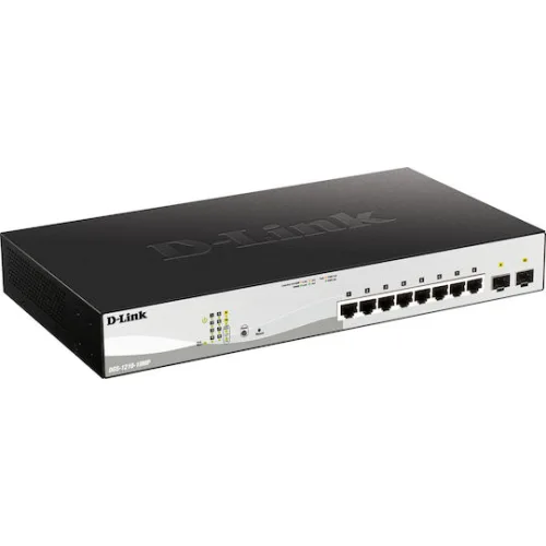 D-Link DGS-1210-10MP Managed L2 PoE+ Switch με 8 Θύρες Gigabit (1Gbps) Ethernet και 2 SFP Θύρες