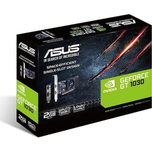 Asus GeForce GT 1030 2GB GDDR5 Low Profile Κάρτα ΓραφικώνΚωδικός: 90YV0AT2-M0NA00