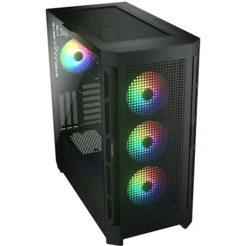 Cougar Duoface Pro RGB Gaming Midi Tower Κουτί Υπολογιστή με Πλαϊνό Παράθυρο Μαύρο