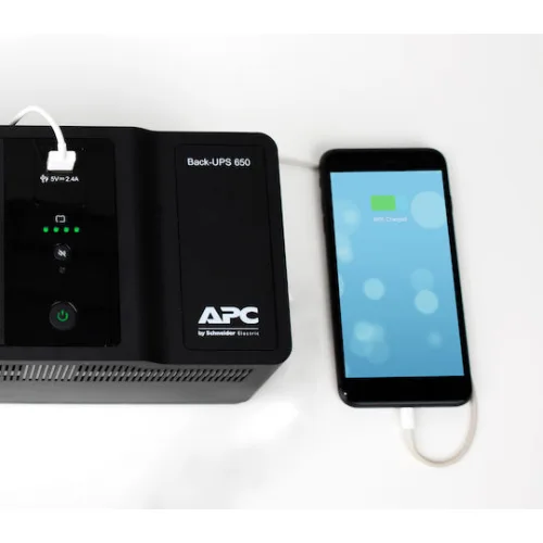 APC UPS Line-Interactive 650VA 400W με 8 Schuko Πρίζες